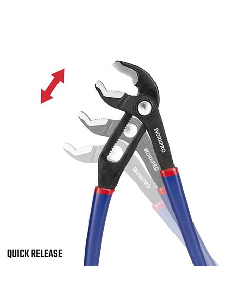 Alicate bico de papagaio de 20cm (8”) com mandíbula em V em aço cromo vanádio e cabos ergonômicos