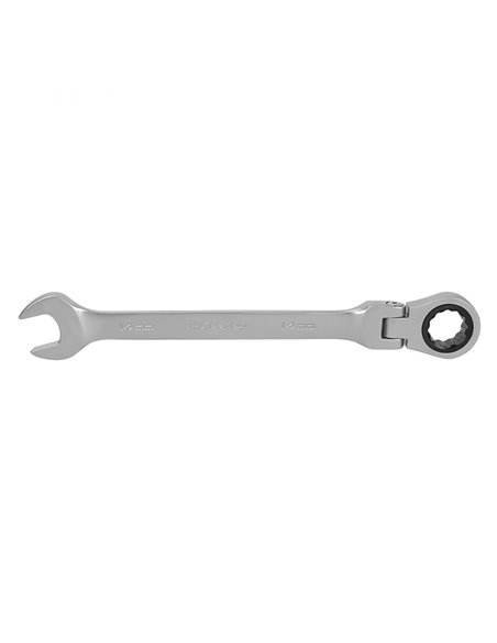 Llave mixta de carraca articulada (11mm) fabricada en acero al cromo vanadio
