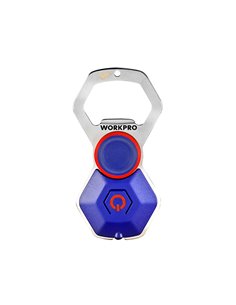 Llavero multiusos “3 en 1” fabricado en aluminio y acero inoxidable ligero y fácil de transportar color rojo y azul