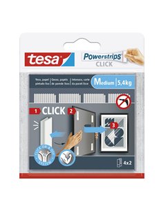 Strisce per appendere quadri “Powerstrips M”, medie 4x2 cm, bianche