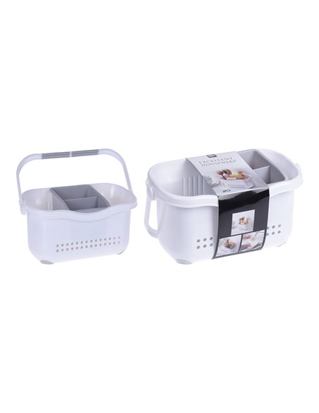 Scolaposate 23x12,5x12cm in TPR bianco e grigio