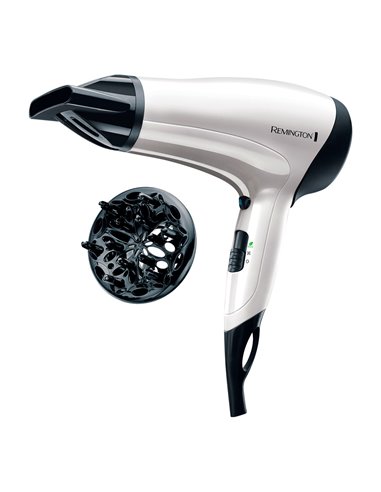 Secador de cabelo iônico “Power Volume” (2000W e 3 temperaturas) 25x10x24cm preto e branco