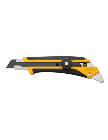 Taglierino multiuso "L-5" con blocco manuale e impugnatura antiscivolo (include lama larga 18 mm per lavori pesanti)