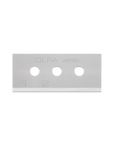 Set di 10 lame rettangolari “SKB-10/10B” per lavori standard, larghezza 17,8 mm, colore argento