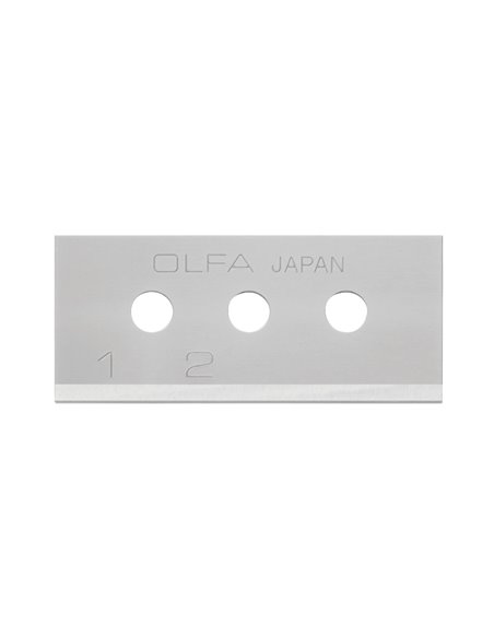 Set of 10 “SKB-10/10B” rectangular blades for standard work, 17.8 mm wide, silver colour