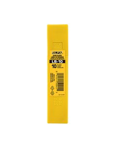 Set di 10 lame da taglio standard "LB-10", larghezza 18 mm, argento