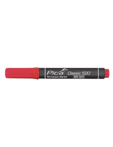 “Classic 520” indelible permanent marker with a red bullet tip