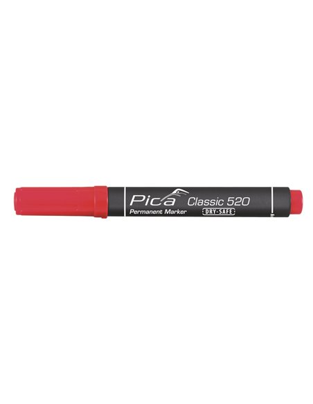“Classic 520” indelible permanent marker with a red bullet tip