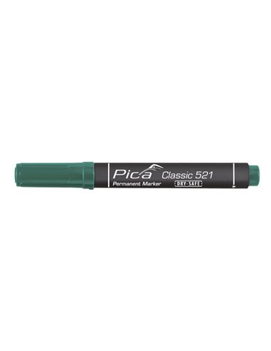 Marqueur permanent indélébile « Classic 521 » à pointe pinceau verte