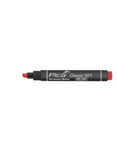 Marcador permanente indeleble “Classic 521” con punta de tipo pincel color rojo 2