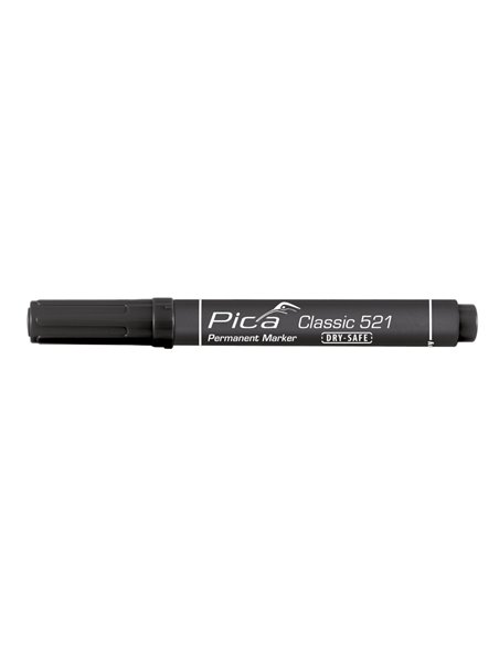 “Classic 521” indelible permanent marker with brush tip, black