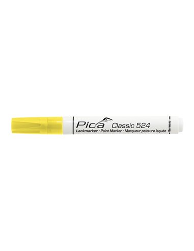 High contrast yellow “Classic 524” permanent marker
