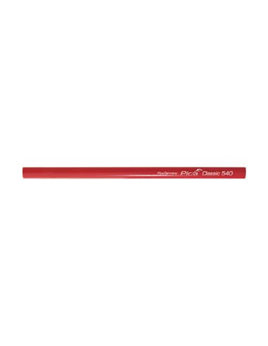 Matita da carpentiere “Classic 540” con profilo ovale e mina in grafite 2H di alta qualità di colore rosso