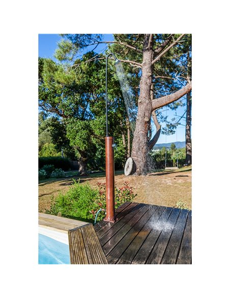 DUCHA SOLAR PVC ASPECTO MADERA. 9 L