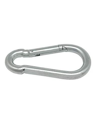 MOSQUETÓN BOMBERO SIN SEGURO, MSQ01, ACERO GALVANIZADO, 6 x 60 mm. 2 unidades