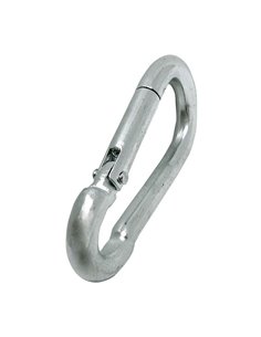 MOSQUETÓN BOMBERO SIN SEGURO, MSQ01, ACERO GALVANIZADO, 7 x 70 mm. 2 unidades 2