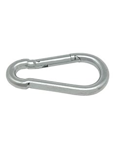 MOSQUETÓN BOMBERO SIN SEGURO, MSQ01, ACERO GALVANIZADO, 10 x 100 mm