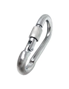 MOSQUETÓN BOMBERO CON SEGURO, MSQ02, ACERO GALVANIZADO, 9 x 90 mm 2