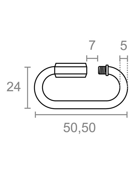 ESLABÓN RÁPIDO ESL01, ACERO GALVANIZADO, 5 mm. 2 unidades