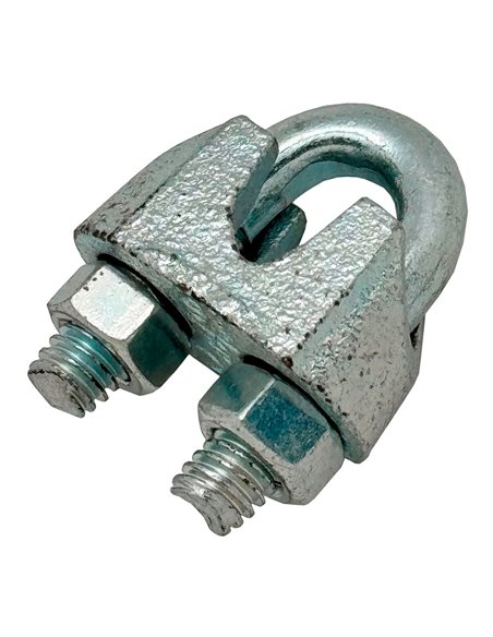 SUJETACABLE DIN-741 SJT01, ACERO GALVANIZADO, M4, 1/8". 2 unidades