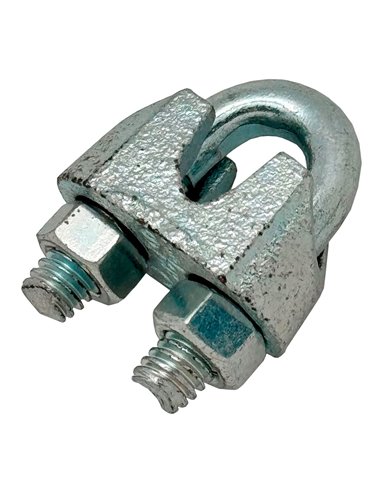 SUJETACABLE DIN-741 SJT01, ACERO GALVANIZADO, M5 1/4". 2 unidades
