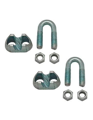 SUJETACABLE DIN-741 SJT01, ACERO GALVANIZADO, M8 3/8". 2 unidades