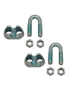 SUJETACABLE DIN-741 SJT01, ACERO GALVANIZADO, M10 1/2". 2 unidades