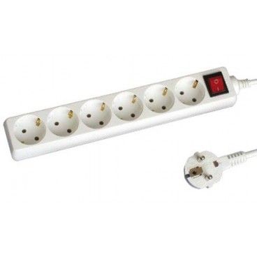 Base multiple six outlets with switch, 1.5 meters of cable GSC-0000015