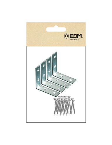 ÁNGULO REFUERZO AN02, ACERO ZINCADO, 20 x 20 x 15 mm. 4 unidades