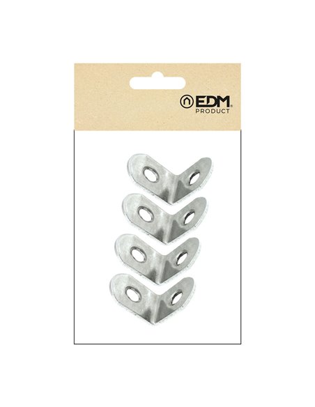 ÁNGULO REFUERZO AN24, ACERO INOXIDABLE, 20 x 20 x 16 mm. 4 unidades