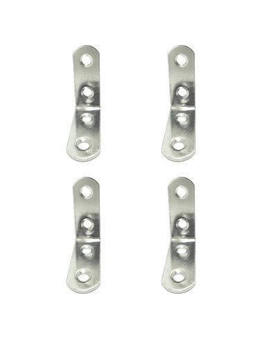 ÁNGULO REFUERZO AN24, ACERO INOXIDABLE, 40 x 40 x 16 mm. 4 unidades