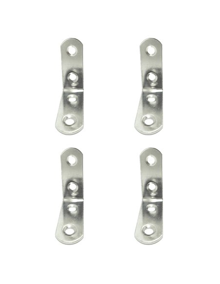 ÁNGULO REFUERZO AN24, ACERO INOXIDABLE, 40 x 40 x 16 mm. 4 unidades