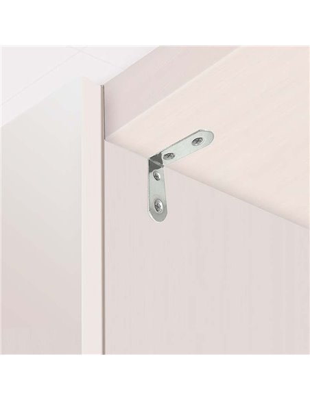 ÁNGULO REFUERZO AN24, ACERO INOXIDABLE, 40 x 40 x 16 mm. 4 unidades