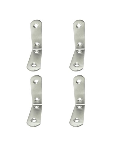 ÁNGULO REFUERZO AN24, ACERO INOXIDABLE, 60 x 60 x 19 mm. 4 unidades