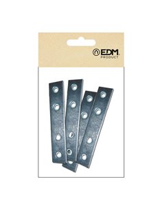 PLACA RECTA UNIÓN PLC02, ACERO ZINCADO, 100 x 15 x 2 mm. 4 unidades 2