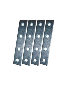 PLACA RECTA UNIÓN PLC02, ACERO ZINCADO, 120 x 15 x 2 mm. 4 unidades