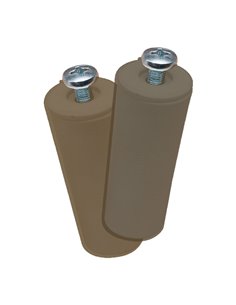 TOPE PERSIANA PR08, MARRÓN 40 mm 2 unidades
