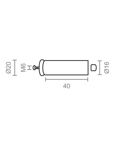 TOPE PERSIANA PR08, MARFIL 40 mm  2 unidades