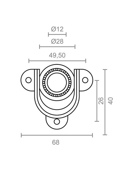 SOPORTE PR15+RODAMENTO PR16 28 mm ZINCADO