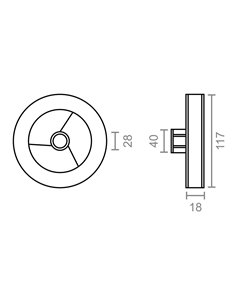 POLEA PLASTICO PR21 NEGRO PARA RODAMIENTO CINTA 18 mm 2