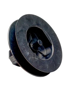 POLEA PLÁSTICO ESPIGA PR21 NEGRO PARA RODAMIENTO CINTA 18 mm