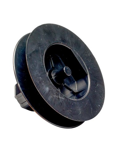 POLEA PLÁSTICO ESPIGA PR21 NEGRO PARA RODAMIENTO CINTA 18 mm