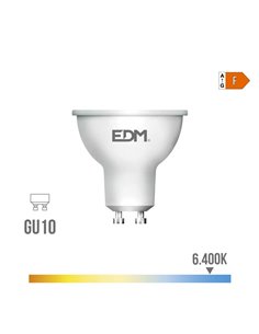 BOMBILLA DICROICA LED GU10 10 W 932 lm 6400 K LUZ FRIA 120° Ø5 x 6,4 cm