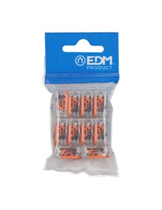 CONECTOR RÁPIDO CON PALANCA 2 VIAS, Ø MAXIMO 6 mm², 450 V , 41 A TRANSPARENTE 16 x 21,1 x 10,1 mm, 10 uds 2