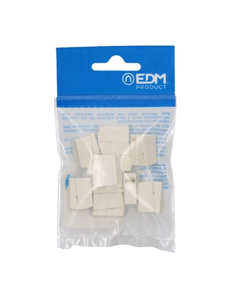 CONECTOR RÁPIDO EN LINEA PRESILLA 3 VIAS, 2 RÍGIDOS + 1 RÍGIDO, SEMIRÍGIDO O FLEXIBLE Ø MÁXIMO 2,5 mm², BLANCO, 10 uds