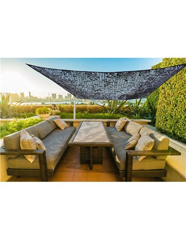 TOLDO CAMUFLAJE REVERSIBLE NEGRO 3 x 4 m