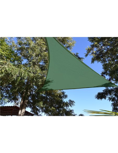 TOLDO VELA TRIANGULAR VERDE 5 x 5 x 5 m