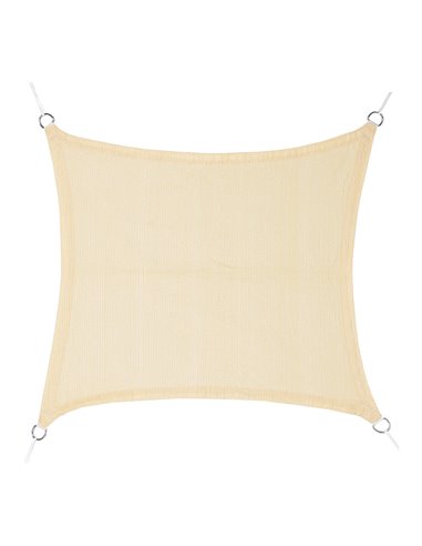 TOLDO VELA CUADRADO BEIGE 3,6 x 3,6 m
