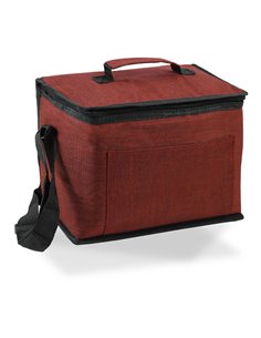 NEVERA DISEÑO TEJANA CON ASA, COLOR GRANATE, 10 l