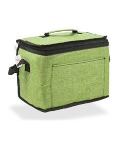 NEVERA DISEÑO TEJANA CON ASA, COLOR VERDE, 10 l
